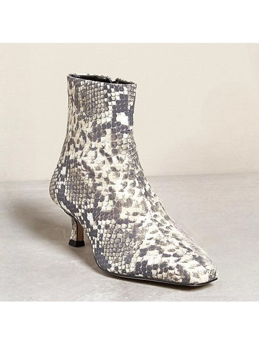 NWOB $129 Giani Bini Palmero Snake Print Snip Toe Kitten Heel Booties - Picture 7 of 10